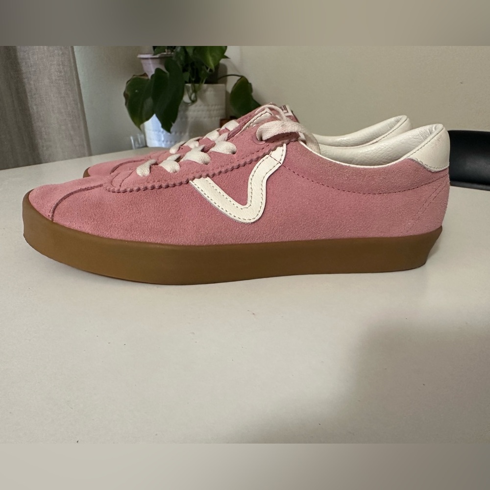 Vans Off The Wall Shoes, Color Pink, Suede, Size Men US 9 and Women US 10.5